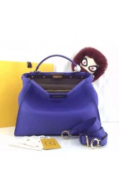 Fendi Regular Peekaboo Bag Blue Calfskin FD07121 VS02625