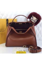 Fendi Regular Peekaboo Bag Brown Calfskin FD07121 VS04963