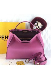 Fendi Regular Peekaboo Bag Pink Calfskin FD07121 VS04498