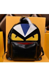 Fendi Selleria Backpacks Original Leather F2221 Black VS06523