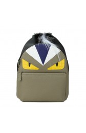 Fendi Selleria Backpacks Original Leather FD8862I Khaki VS05223