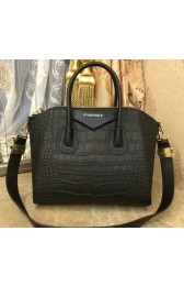 Givenchy Antigona Bag in Croco Leather Black VS03184