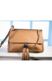 Gucci Bamboo Daily Leather Flap Shoulder Bags 370826 Wheat VS09281