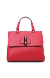 Gucci Bamboo Daily Leather Top Handle Bag 370830 Red VS06647