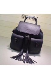 Gucci Bamboo Leather Backpack Black 370833 VS06950