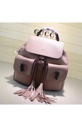 Gucci Bamboo Leather Backpack Pink 370833 VS02754