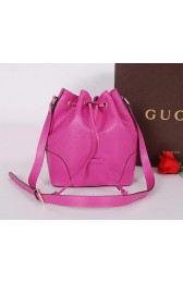 Gucci Bright Diamante Leather Bucket Bag 354228 Rosy VS06623