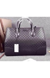 Gucci Bright Diamante Leather Top Handle Bag 354225 Black VS08992