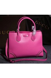 Gucci Bright Diamante Leather Top Handle Bag 354231 Rose VS03570