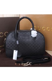 Gucci Bright Diamante Leather Top Handle Bags 354224 Black VS00468