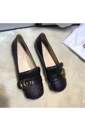 Gucci Calf Leather Ballet Flat Black 453373 VS04767