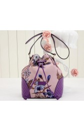 Gucci Camouflage Leather Bucket Bag 354228 Purple VS08409