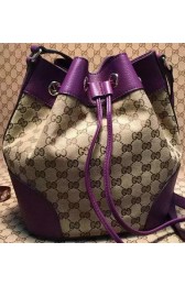 Gucci Classic Bucket Bag Original GG Canvas 381597 Purple VS05377