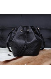 Gucci Diamante Calf Leather Bucket Bag 354228 Black VS04957