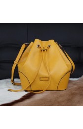 Gucci Diamante Calf Leather Bucket Bag 354228 Yellow VS08183