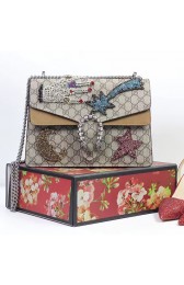 Gucci Dionysus Embroidered Shoulder Bag Taupe 403348 VS08950