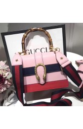 Gucci Dionysus Leather Top Handle Bag Pink 448075 VS02737