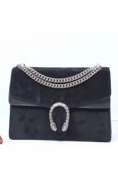 Gucci Dionysus Suede Shoulder Bag Black 403348 VS05788