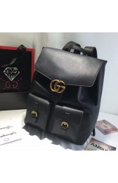 Gucci GG Marmont Leather Backpack Black 429007 VS00671