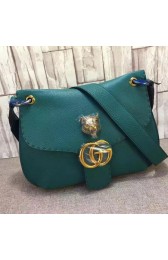 Gucci GG Marmont Leather Shoulder Bag 409154 Green VS08186