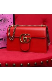 Gucci GG Marmont Leather Shoulder Bag Red 431777 VS00728