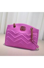 Gucci GG Marmont matelasse tote Bag Pink Original Leather 443501 VS07743