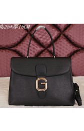 Gucci Grainy Leather Tote Bag G3526 Black VS09183