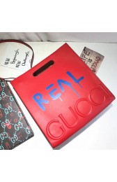 Gucci Guccighost Leather Tote Red 415883 VS04467