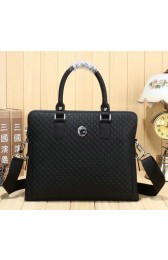 Gucci Guccissima Leather Business Briefcase G2381 Black VS00093