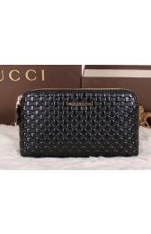 Gucci Guccissima Leather Mens Clutch G622393 Black VS02935