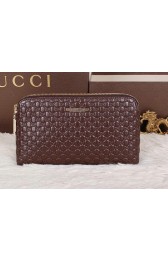 Gucci Guccissima Leather Mens Clutch G622393 Brown VS02507