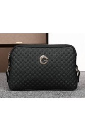 Gucci Guccissima Leather Mens Clutch G88132 Black VS07550