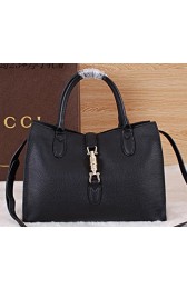 Gucci Jackie Original Leather Top Handle Bag 363529 Black VS08401