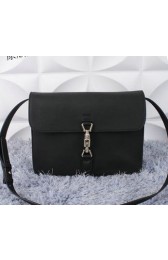 Gucci Jackie Soft Leather Flap Shoulder Bag 362971 Black VS09685