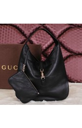 Gucci Jackie Soft Leather Hobo Bag 362968 Black VS03172