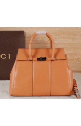 Gucci Lady Bamboo Leather Top Handle Bag 370826 Wheat VS02279