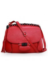 Gucci Nouveau Leather Shoulder Bag 347101 Red VS01863