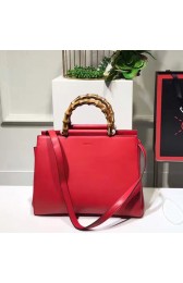 Gucci Nymphea Leather Top Handle Bag Red 453766 VS07785