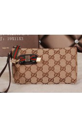 Gucci Original GG Canvas Clutch 162846 Brown VS05257