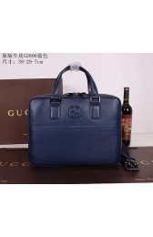 Gucci Original Grainy Leather Business Briefcase G2806 Blue VS03836