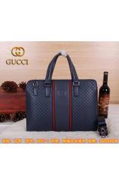 Gucci Original Guccissima Leather Business Briefcase G80211 Blue VS03328