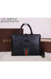 Gucci Original Leather Business Briefcase G2365 Black VS01157
