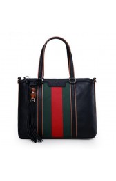Gucci Rania Original Leather Top Handle Bag 353114 Black VS02382