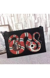 Gucci Snake Print Mini Shoulder Bag Black 453566 VS02878