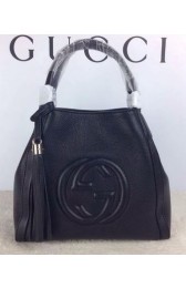 Gucci Soho Grainy Leather Shoulder Bags 336751 Black VS07463