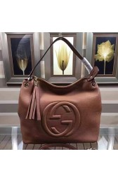 Gucci Soho Leather Hobo Bag Rose beige 408825 VS01334