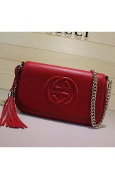 Gucci Soho Leather Shoulder Bag Red 336752 VS05026