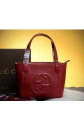 Gucci Soho Leather Top Handle Bag 369176 Red VS01307