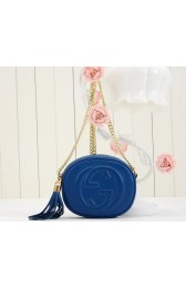 Gucci Soho Original Leather mini Chain Bag 353965 Royal VS04288