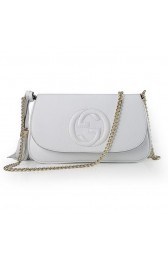 Gucci Soho Original Leather Shoulder Bag 336752 White VS06094